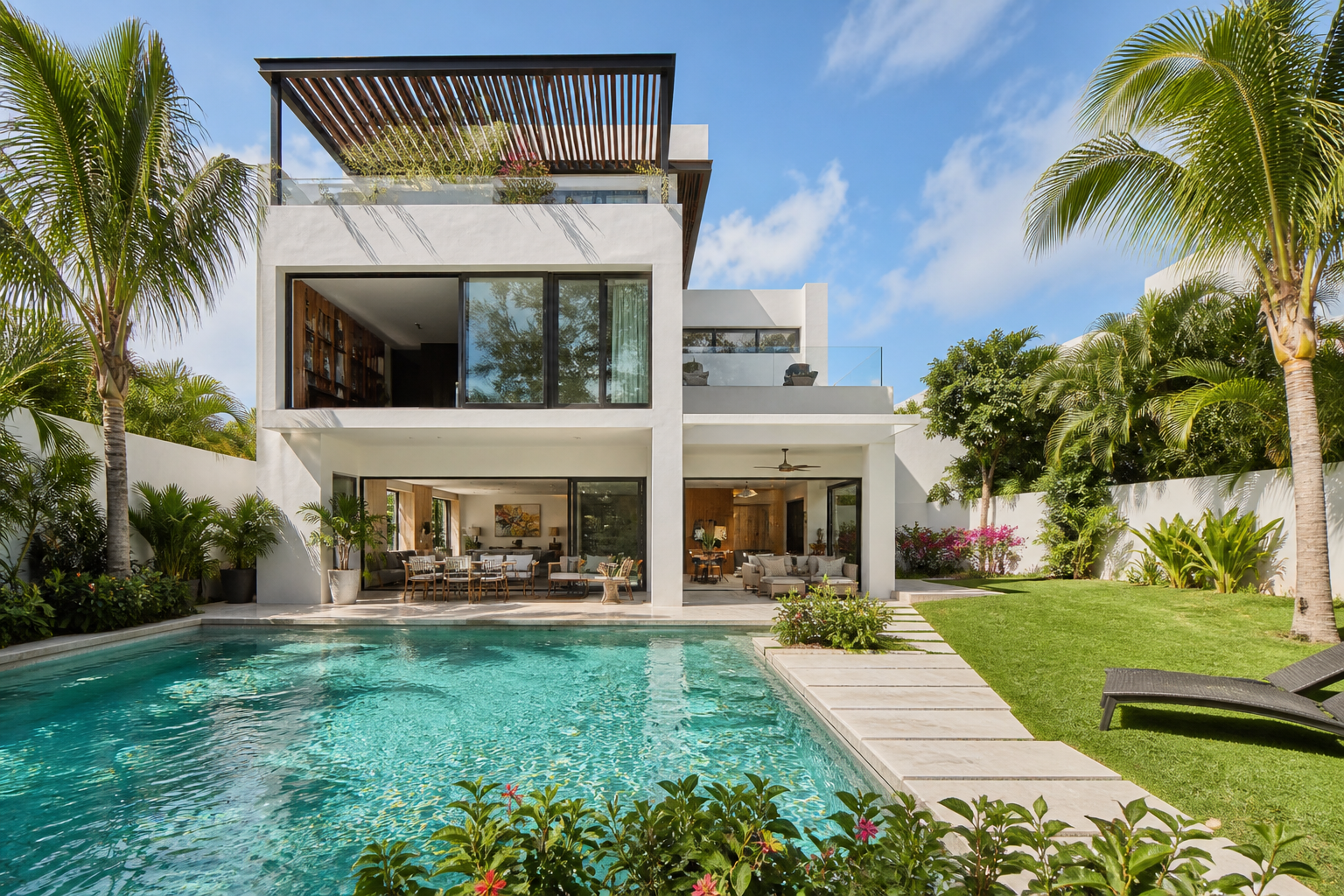 Read more about the article Residencia en Puerto Cancún: Alberca, Jardín y Roof Garden
